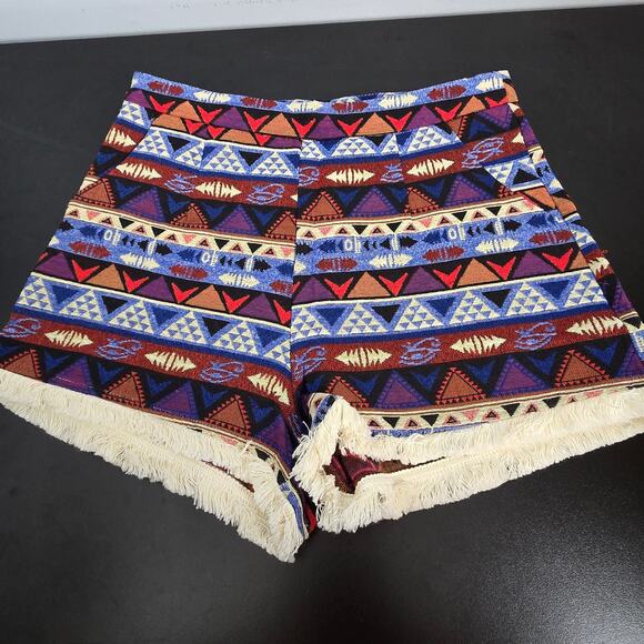 "Simplee" brand Shorts with Fringed Hems Bohemian-Inspired Aesthetic Size S - Picture 1 of 6